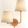 Golden Wall Lamp with Cable and Two Shades - Bretaña image 7