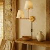 Golden Wall Lamp with Cable and Two Shades - Bretaña image 7