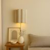 Wall Lamp with Fabric Shade and Aged Gold Structure - Treya image 7