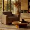 Armchair Upholstered In Velvet Corduroy – Modern Design - November image 7