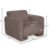 Armchair Upholstered In Velvet Corduroy – Modern Design - November image 7