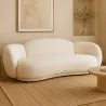 Curved Sofa Upholstered In White Bouclé – Modern And Elegant Design - Sorela image 7