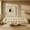 Modular Left Corner Sofa - Upholstered In White Bouclé Fabric - Bianca image 7