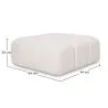 Modular Pouf Upholstered In Bouclé Fabric - Modern Design – Compatible With Bianca Modular Sofa image 7