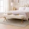 Bench Upholstered In Velvet Fabric With Golden Metal Frame - Vovi image 7