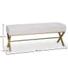 Bench Upholstered In Velvet Fabric With Golden Metal Frame - Vovi image 7