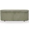 Bench With Internal Storage Upholstered In Velvet Corduroy Fabric - Eiren image 7