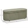 Bench With Internal Storage Upholstered In Velvet Corduroy Fabric - Eiren image 7