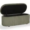 Bench With Internal Storage Upholstered In Velvet Corduroy Fabric - Eiren image 7