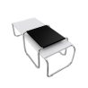 Buy Set of 2 Stackable Coffee Tables - Wood and Steel - Lacky Black 13310 - prices