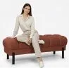 Chesterfield Style Bench Upholstered In Velvet With Iron Legs - Hamptons image 7