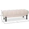 Chesterfield Style Bench Upholstered In Velvet With Iron Legs - Hamptons image 7