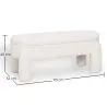Bench With Storage Upholstered In Off-White Bouclé Fabric – Modern Seat For Living Room And Bedroom - Boreta image 7