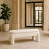 Bench With Storage Upholstered In Off-White Bouclé Fabric – Modern Seat For Living Room And Bedroom - Boreta image 7