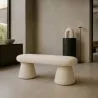 Modern Style Bench Upholstered In Bouclé Fabric - Kurt image 7