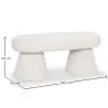 Modern Style Bench Upholstered In Bouclé Fabric - Kurt image 7