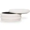 Modern Ottoman With Storage Upholstered In Bouclé Fabric Multifunctional As Coffee Table - Dass image 7