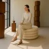 Modern Ottoman With Storage Upholstered In Bouclé Fabric Multifunctional As Coffee Table - Dass image 7