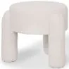 Stool Upholstered In Off-White Bouclé Fabric – Modern Seat For Living Room And Bedroom - Boreta image 7