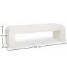 Bench Upholstered In White Bouclé Fabric - Modern Elegant Minimalist - Karla image 7