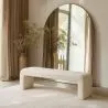 Bench Upholstered In White Bouclé Fabric - Modern Elegant Minimalist - Karla image 7