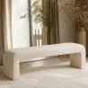 Bench Upholstered In White Bouclé Fabric - Modern Elegant Minimalist - Karla image 7