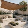 Coconut fiber awning 5x5M - 100 % Natural shade sail image 7