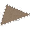 Coconut fiber awning 4x4x4M - 100 % Natural shade sail image 7