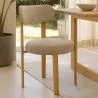 Dining chair Chenille upholstered - Oak effect legs - Ergonomic and modern design - Okare image 7