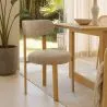 Dining chair Linen upholstered - Oak effect legs - Ergonomic and modern design - Okare image 7