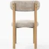 Dining chair Linen upholstered - Oak effect legs - Ergonomic and modern design - Okare image 7