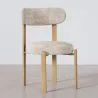 Dining chair Linen upholstered - Oak effect legs - Ergonomic and modern design - Okare image 7