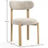 Dining chair Linen upholstered - Oak effect legs - Ergonomic and modern design - Okare image 7