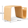 Buy Side Table - Design Magazine Rack - Wood - Audrey Natural wood 16322 in the United Kingdom