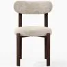 Dining chair upholstered in linen – Dark wood-effect legs – Ergonomic and modern design – Okare image 7