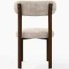 Dining chair upholstered in linen – Dark wood-effect legs – Ergonomic and modern design – Okare image 7
