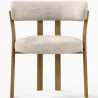 Living room armchair with armrests upholstered in Chenille  – Oak-effect legs – Ergonomic and modern design – Okare image 7