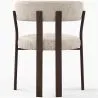 Living room armchair with armrests upholstered in Chenille – Dark wood-effect legs – Ergonomic and modern design – Okare image 7