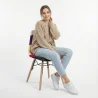 Dining Chair - Patchwork Upholstery - Scandinavian Design and Wooden Legs - Skögur image 7