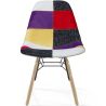 Dining Chair - Patchwork Upholstery - Scandinavian Design and Wooden Legs - Skögur image 7