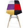 Dining Chair - Patchwork Upholstery - Scandinavian Design and Wooden Legs - Skögur image 7