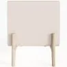 Modern Scandi nightstand covered in faux leather with 2 drawers and natural wood legs - Bennis image 7