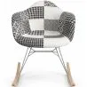 Rocking chair Nordic-style Patchwork– Upholstered in Fabric – Patchwork Sam  image 7