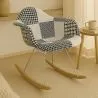 Rocking chair Nordic-style Patchwork– Upholstered in Fabric – Patchwork Sam  image 7