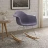 Rocking Chair Modern Fabric Upholstered – Nordic Style - Nordika image 7