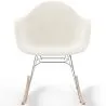 Rocking Chair Bouclé with Arms – Scandinavian Design with Steel and Wood - Nordika image 7