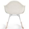 Rocking Chair Bouclé with Arms – Scandinavian Design with Steel and Wood - Nordika image 7
