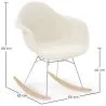 Rocking Chair Bouclé with Arms – Scandinavian Design with Steel and Wood - Nordika image 7