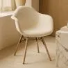 Chair with arms - Upholstered bouclé - Scandinavian - Dining room, office or waiting room - Nordika image 7