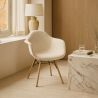 Chair with arms - Upholstered bouclé - Scandinavian - Dining room, office or waiting room - Nordika image 7